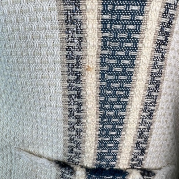 Ulla Johnson Womens paneled striped raw hem open blazer size 4 - Picture 2 of 10